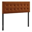Emily Stain-Resistant Performance Velvet Queen Size Headboard in Rust