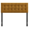 Emily Fabric Upholstered Queen Size Headboard in Copper