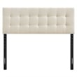 Emily Fabric Upholstered Queen Size Headboard in Ecru