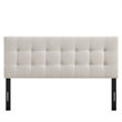 Emily Fabric Upholstered Queen Size Headboard in Linen