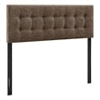 Emily Fabric Upholstered Queen Size Headboard in Mocha