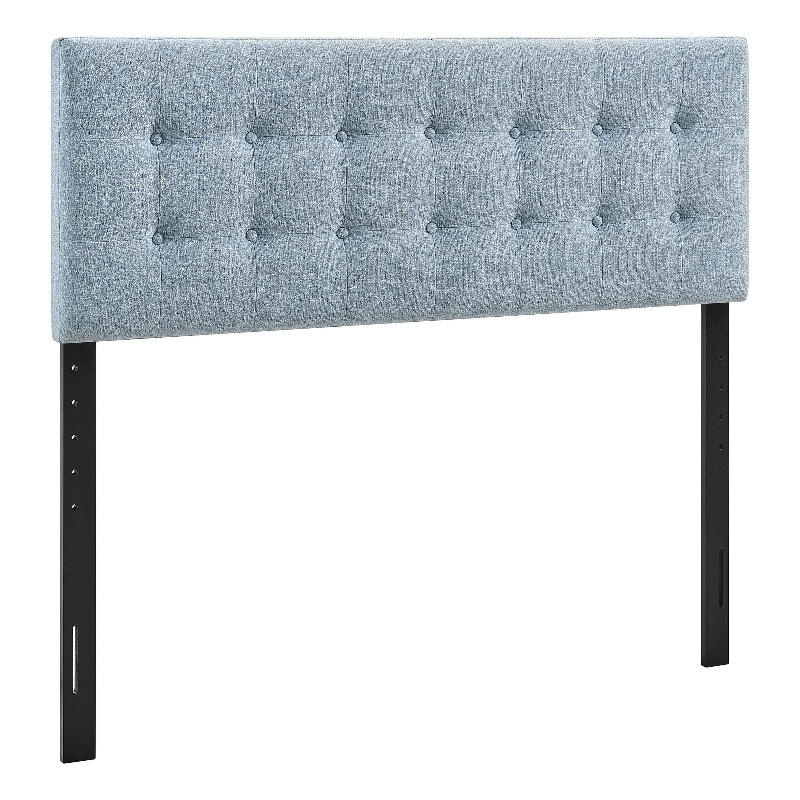 Emily Fabric Upholstered Queen Size Headboard in Sky Blue