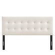 Emily Stain-Resistant Performance Velvet King Size Headboard in Alabaster
