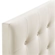 Emily Stain-Resistant Performance Velvet King Size Headboard in Alabaster