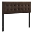 Emily Stain-Resistant Performance Velvet King Size Headboard in Chocolate Brown