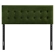 Emily Stain-Resistant Performance Velvet King Size Headboard in Moss Green