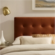 Emily Stain-Resistant Performance Velvet King Size Headboard in Rust