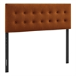 Emily Stain-Resistant Performance Velvet King Size Headboard in Rust
