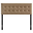 Emily Stain-Resistant Performance Velvet King Size Headboard in Taupe
