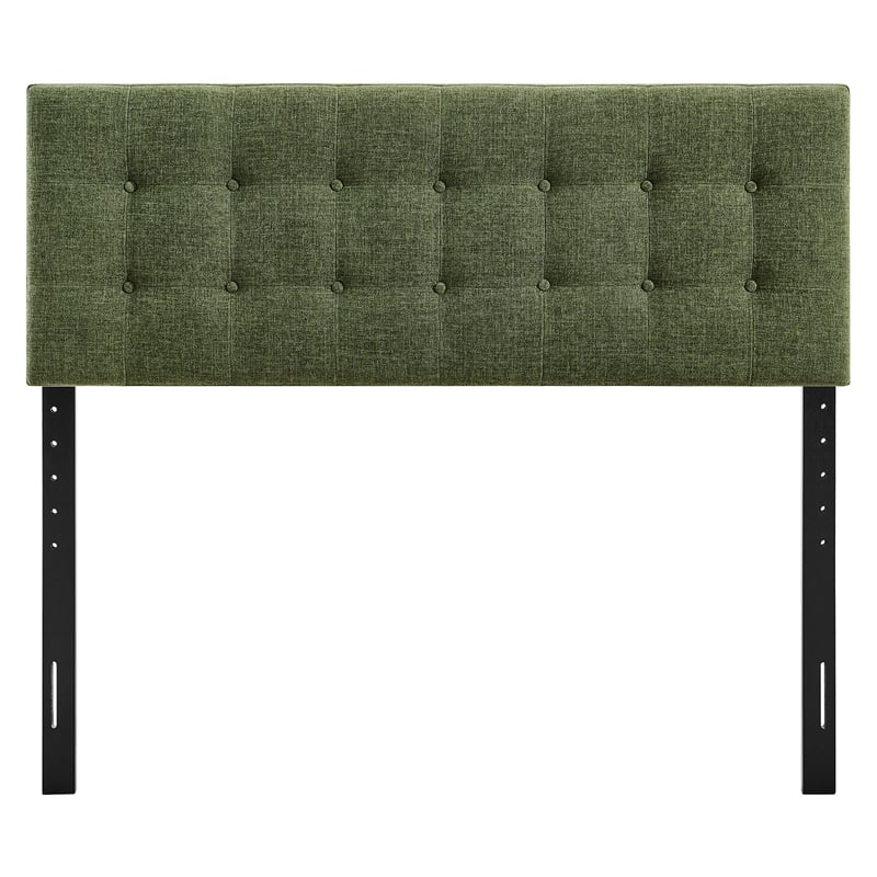 Emily Fabric Upholstered King Size Headboard in Foliage