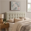 Emily Fabric Upholstered King Size Headboard in Linen