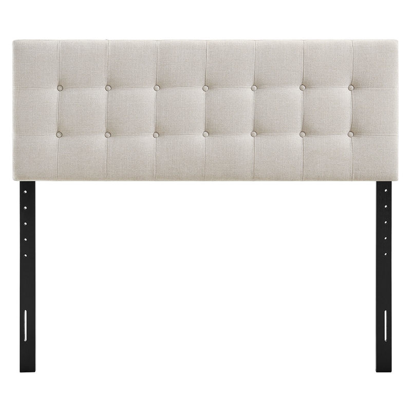Emily Fabric Upholstered King Size Headboard in Linen