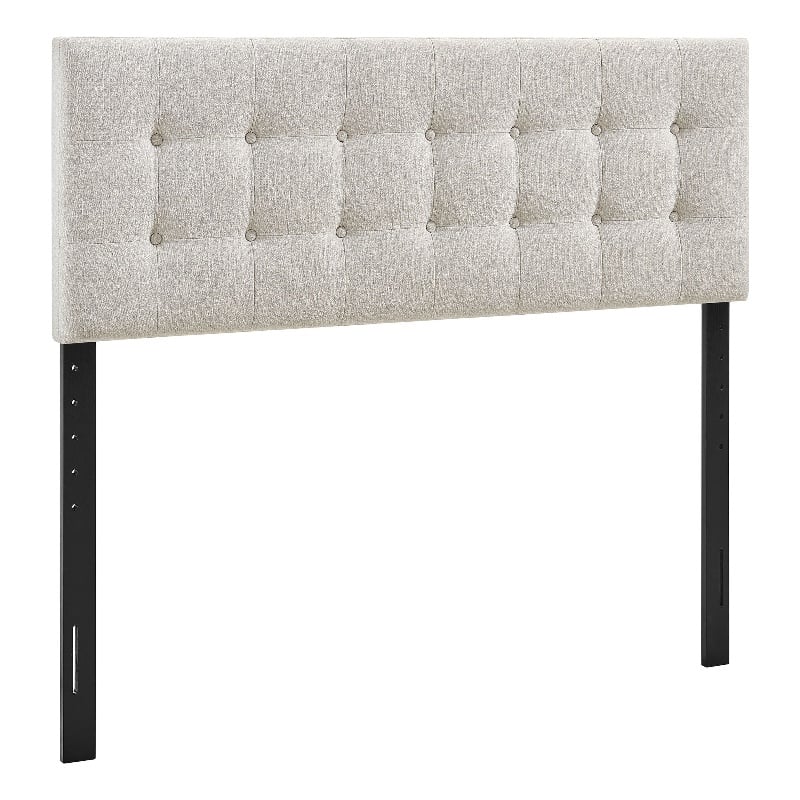 Emily Fabric Upholstered King Size Headboard in Linen