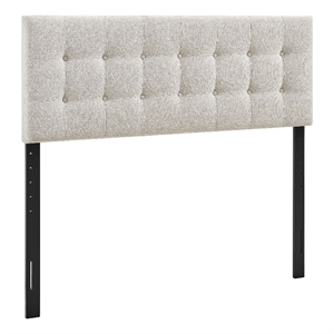 Emily Fabric Upholstered King Size Headboard in Linen