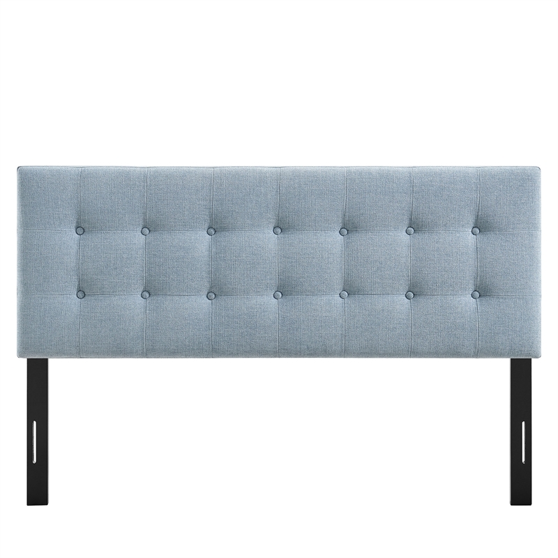 Emily Fabric Upholstered King Size Headboard in Sky Blue