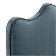 Athena Stain-Resistant Performance Velvet Twin Size Headboard in Cadet Blue