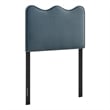 Athena Stain-Resistant Performance Velvet Twin Size Headboard in Cadet Blue