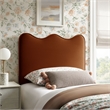 Athena Stain-Resistant Performance Velvet Twin Size Headboard in Rust