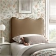 Athena Stain-Resistant Performance Velvet Twin Size Headboard in Taupe