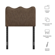 Athena Striped Fabric Upholstered Twin Size Headboard in Earth Stripe