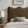 Athena Striped Fabric Upholstered Twin Size Headboard in Earth Stripe