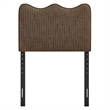 Athena Striped Fabric Upholstered Twin Size Headboard in Earth Stripe