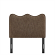 Athena Striped Fabric Upholstered Twin Size Headboard in Earth Stripe