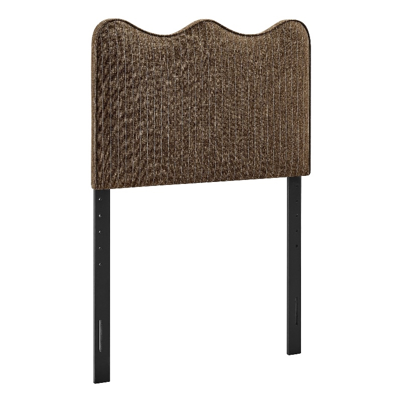 Athena Striped Fabric Upholstered Twin Size Headboard in Earth Stripe