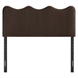 Athena Stain-Resistant Performance Velvet Full Size Headboard in Chocolate Brown
