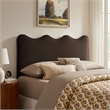 Athena Stain-Resistant Performance Velvet Queen Size Headboard in ChocolateBrown