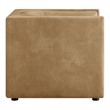 Modway Hilda Curved Back Vegan Leather Upholstered Armchair in Toast