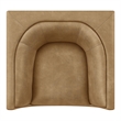 Modway Hilda Curved Back Vegan Leather Upholstered Armchair in Toast