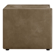 Modway Hilda Curved Back Vegan Leather Upholstered Armchair in Mushroom