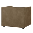 Modway Hilda Curved Back Vegan Leather Upholstered Armchair in Mushroom