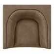 Modway Hilda Curved Back Vegan Leather Upholstered Armchair in Mushroom