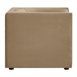 Modway Hilda Curved Back Performance Velvet Upholstered Armchair in Taupe