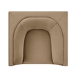 Modway Hilda Curved Back Performance Velvet Upholstered Armchair in Taupe