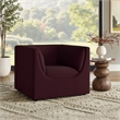 Modway Hilda Curved Back Performance Velvet Upholstered Armchair in Mulberry