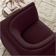 Modway Hilda Curved Back Performance Velvet Upholstered Armchair in Mulberry