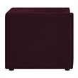 Modway Hilda Curved Back Performance Velvet Upholstered Armchair in Mulberry