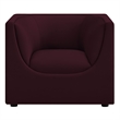 Modway Hilda Curved Back Performance Velvet Upholstered Armchair in Mulberry