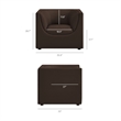 Modway Hilda Curved Back Performance Velvet Upholstered Armchair Chocolate Brown