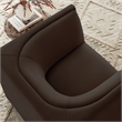 Modway Hilda Curved Back Performance Velvet Upholstered Armchair Chocolate Brown