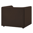 Modway Hilda Curved Back Performance Velvet Upholstered Armchair Chocolate Brown
