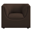 Modway Hilda Curved Back Performance Velvet Upholstered Armchair Chocolate Brown