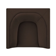 Modway Hilda Curved Back Performance Velvet Upholstered Armchair Chocolate Brown