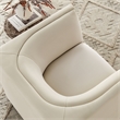 Modway Hilda Curved Back Performance Velvet Upholstered Armchair in Alabaster