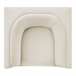 Modway Hilda Curved Back Performance Velvet Upholstered Armchair in Alabaster