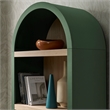 Caleb 4 Arched Display Shelf Bookcase in Hunter Green