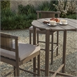Eleni 3-Piece Outdoor Teak Wood Bar Set in Weathered Gray Pebble